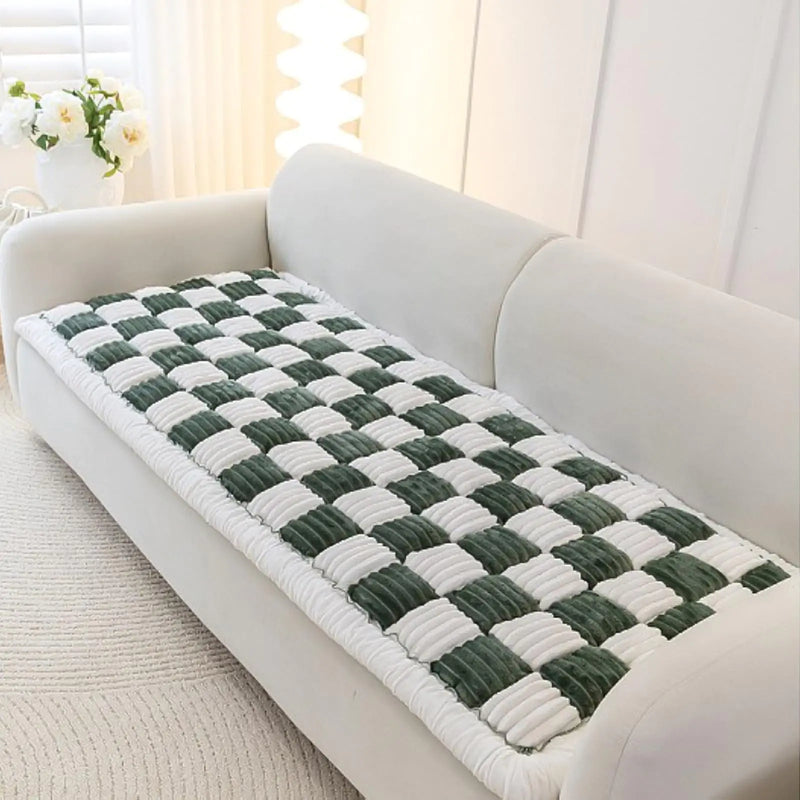 LONKEEN Dog Couch Cover Protector - Durable Couch Cover for Dogs Couch Cover for Dogs Washable-Pet Friendly Sofa Cover for Large Dogs ，Protecting Your Sofa from Pets(27.6X59InGreen)
